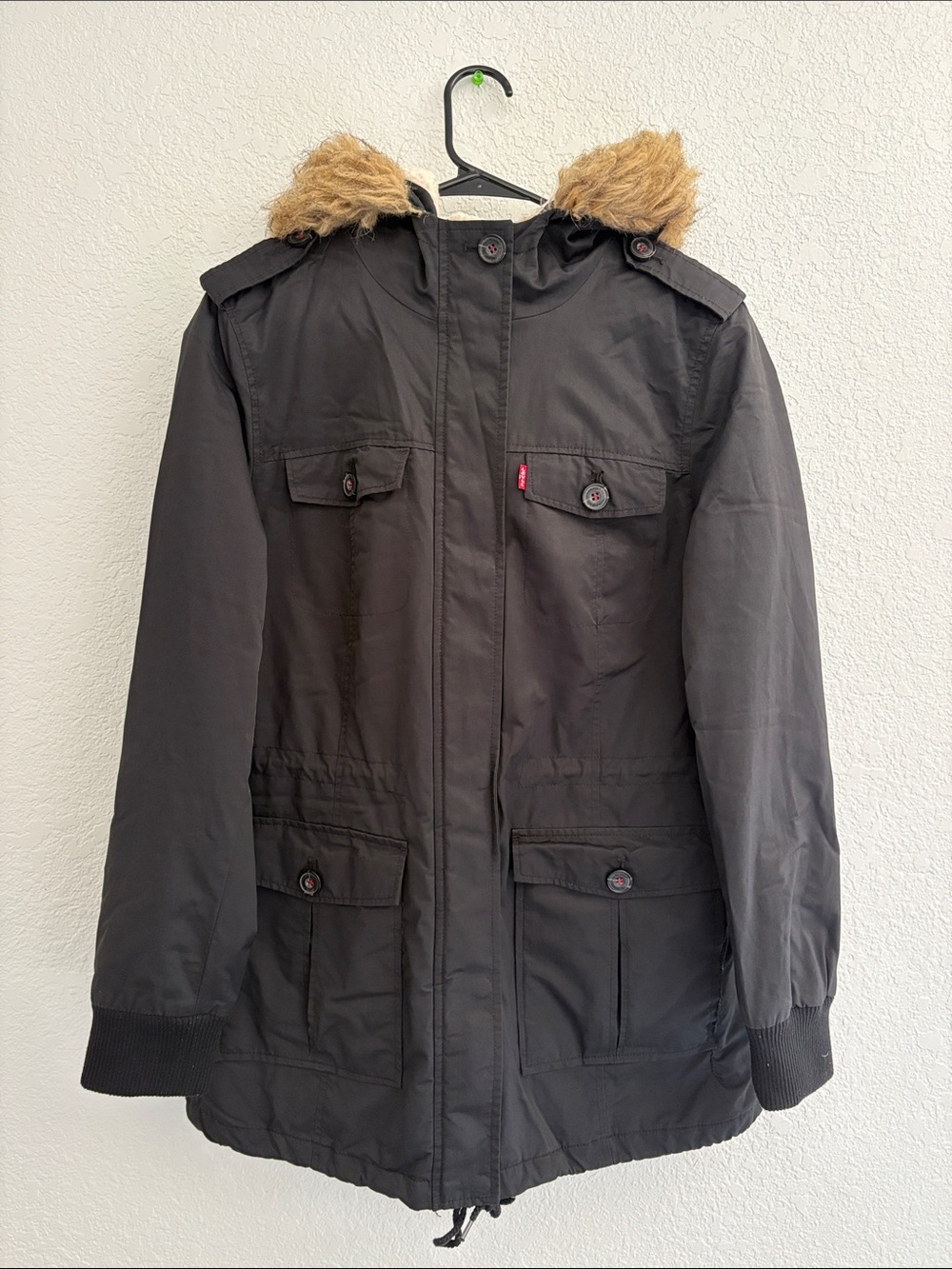 Levi’s Black Sherpa Lined Jacket